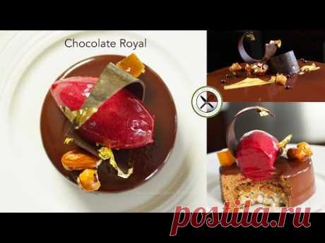 Chocolate Royal Entremet / Trianon – Bruno Albouze – THE REAL DEAL