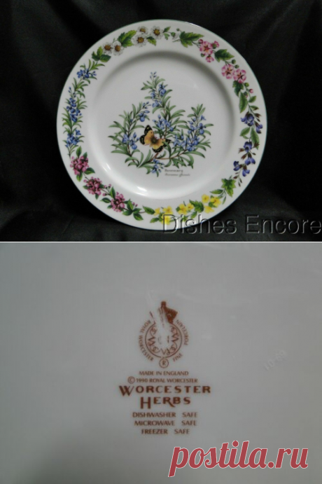 Royal Worcester Worcester Herbs: Dinner Plate (s), 10 1/2", Rosemary, Reduced | eBay