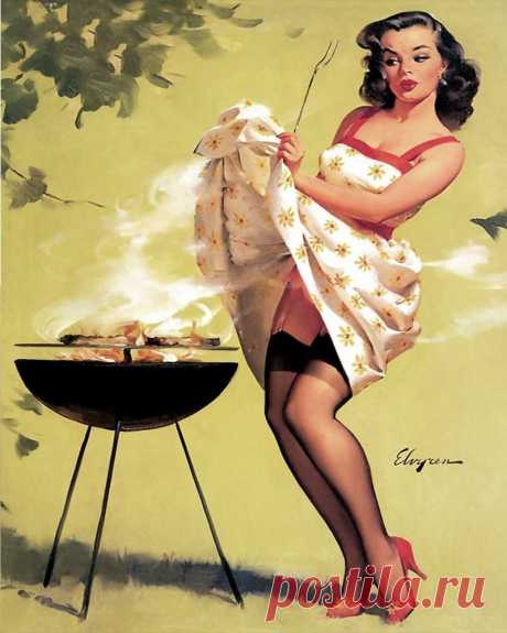 Картинки девушек в стиле пин - ап: эротические, в чулках, в форме, на кухне, рыжие(44 фото) ⭐ Забавник