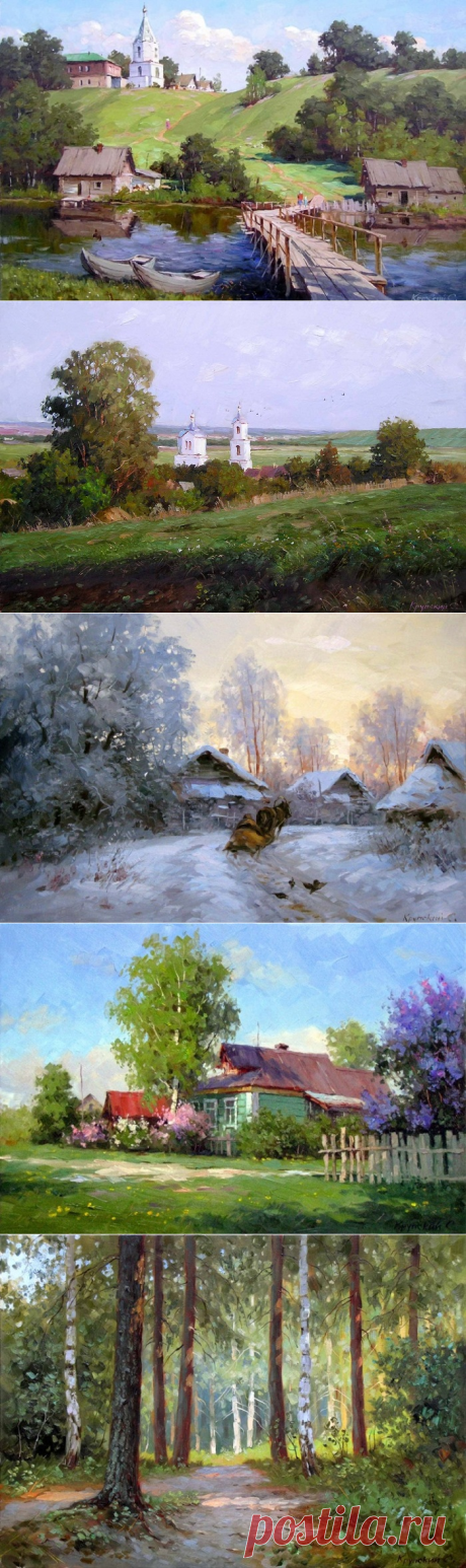 Деревенская природа на полотнах художника Сергея Крупского