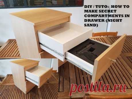 DIY / TUTO : How to make secret compartments in drawer (With an IKEA Malm Nightstand)