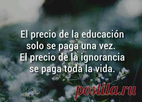 За образование мы платим один раз, за невежество мы расплачиваемся всю жизнь / Изучаем Испанский