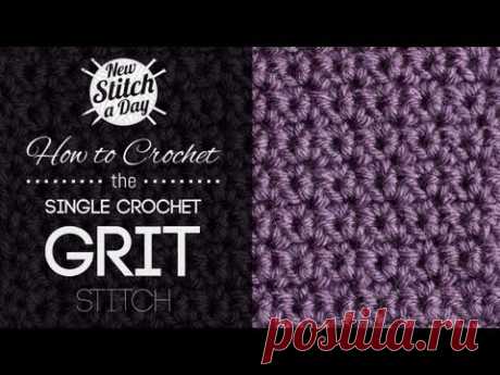 How to Crochet the Single Crochet Grit Stitch - YouTube