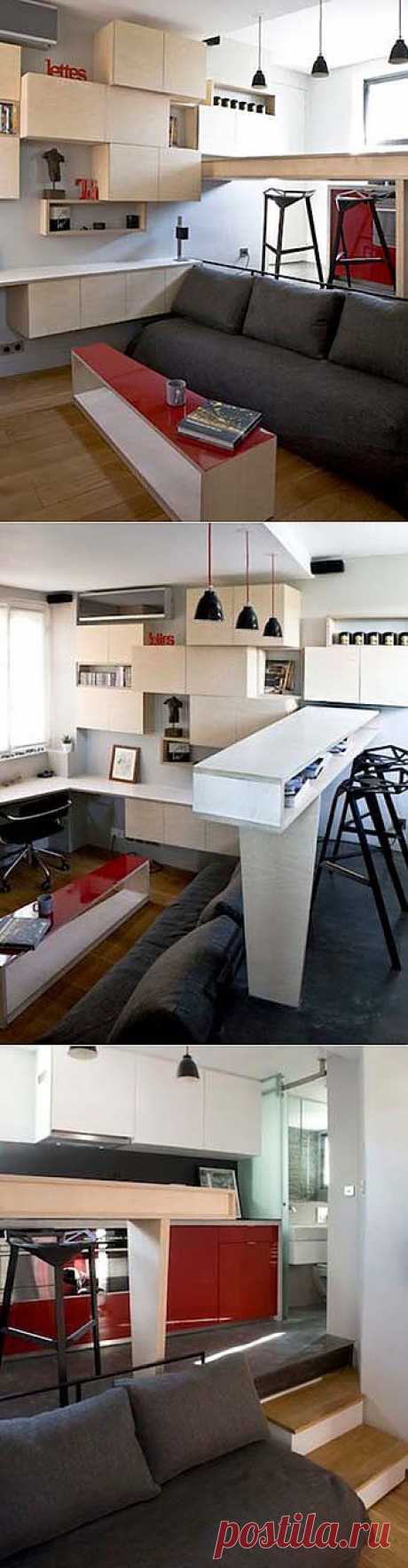Маленькая квартира в Париже 12 кв. м: пример удачной планировки