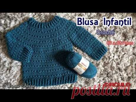 Blusa em croche INFANTIL -  Renata Vieira