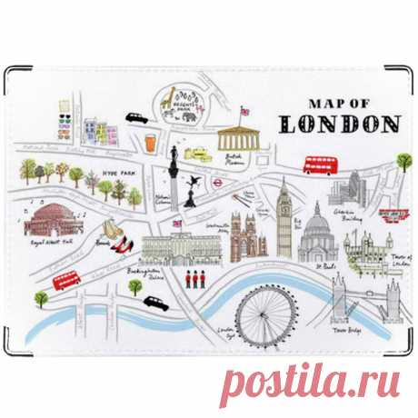 Обложка для паспорта London Map