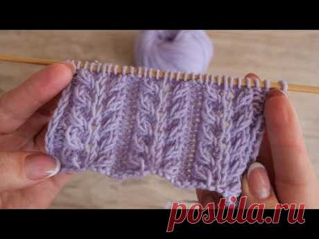 Объёмный узор «Гиацинт» спицами | «Giacint» knitting patterns