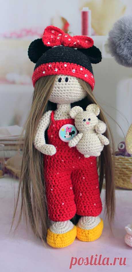 PDF Кукла Дженнифер крючком. FREE crochet pattern; Аmigurumi doll patterns. Амигуруми схемы и описания на русском. Вязаные игрушки и поделки своими руками #amimore - кукла, куколка, девочка.