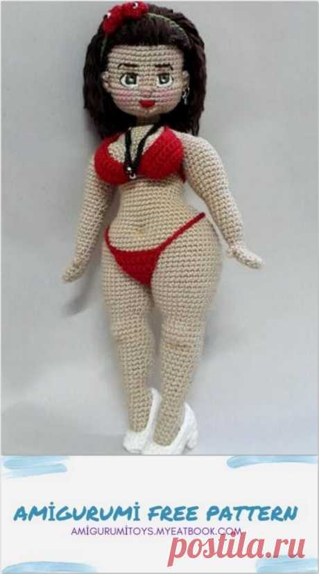 Пышная кукла амигуруми бесплатно выкройка - Игрушки амигуруми