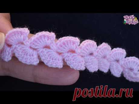 كروشيه :طريقة عمل حزام  كروشيه / يد شنطة /بندانه مع سارة/ How to Crochet a Simple Cord