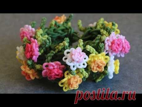 Rainbow Loom™ Chrysanthemum Bracelet Tutorial