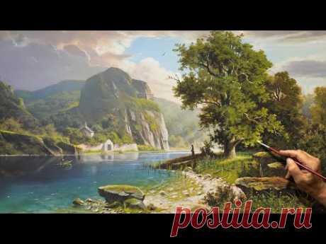 🔴 Acrylic Painting Tutorial &quot;Privacy&quot; Artist - Viktor Yushkevich.