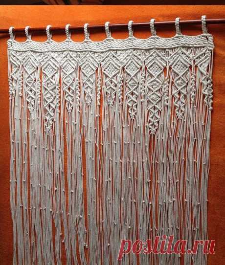 Macrame Curtain, Large macrame, Macrame fiber art, Macrame wall art,ecru macrame…