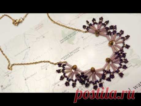 Collar abanicos flor