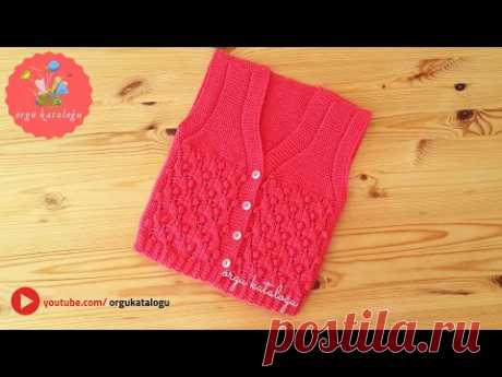 #75 TOMURCUK BEBEK YELEĞİ - Örgü Modelleri - Bebek Yelek Modelleri - Knitting Baby Vest Models