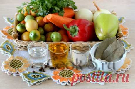 Рецепт салата из зеленых помидор на зиму без стерилизации с фото