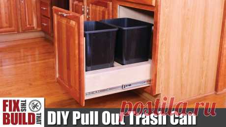 (8) DIY Pull Out Trash Can for Kitchen Cabinets
