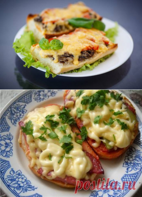Горячие бутерброды с грибами и колбасой - рецепт с фото / Простые рецепты