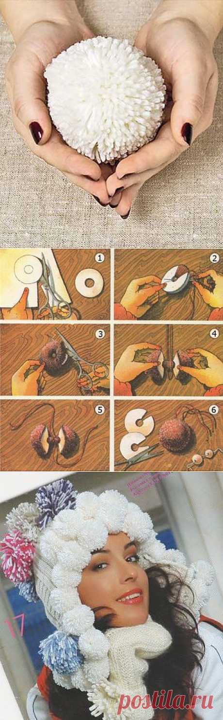 Как сделать помпон из пряжи
