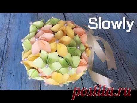 ABC TV | How To Make Paper Flower Wedding Bouquet With Shape Punch (Slowly) - Craft Tutorial