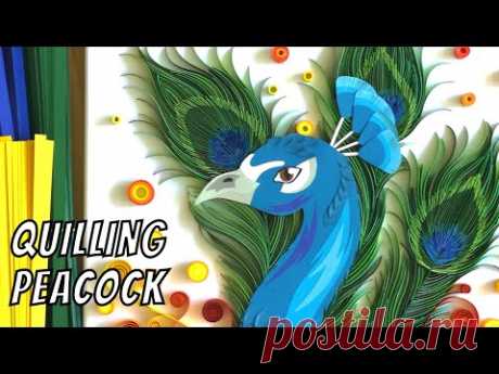 Quilling PEACOCK - You won't believe it's QUILLING PAPER ART
