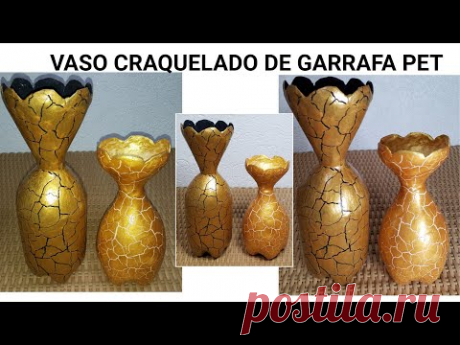 VASO CRAQUELADO DE GARRAFA PET