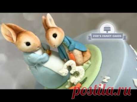 Peter Rabbit & Josephine Rabbit cake toppers Beatrix Potter