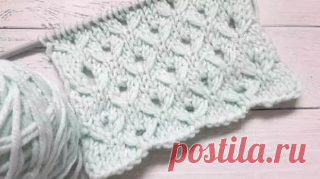 Простой узор спицами для пуловера + видео как связать ⋆ Самые красивые узоры спицами