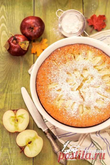 Яблочный пирог-шарлотка - пошаговый рецепт с фото на Готовим дома
