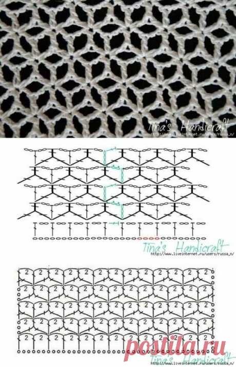 12 ажурных узоров крючком. Схемы | Сашка-Вязашка | Яндекс Дзен