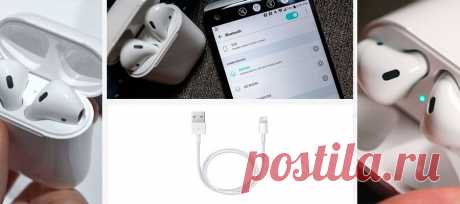 Airpods беспроводные наушники и кабель для Iphone в подарок