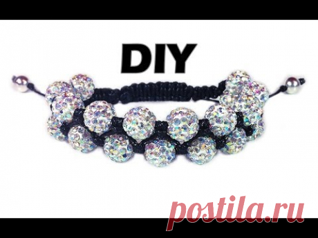 DIY: Double shamballa bracelet / Двойной браслет шамбала своими руками