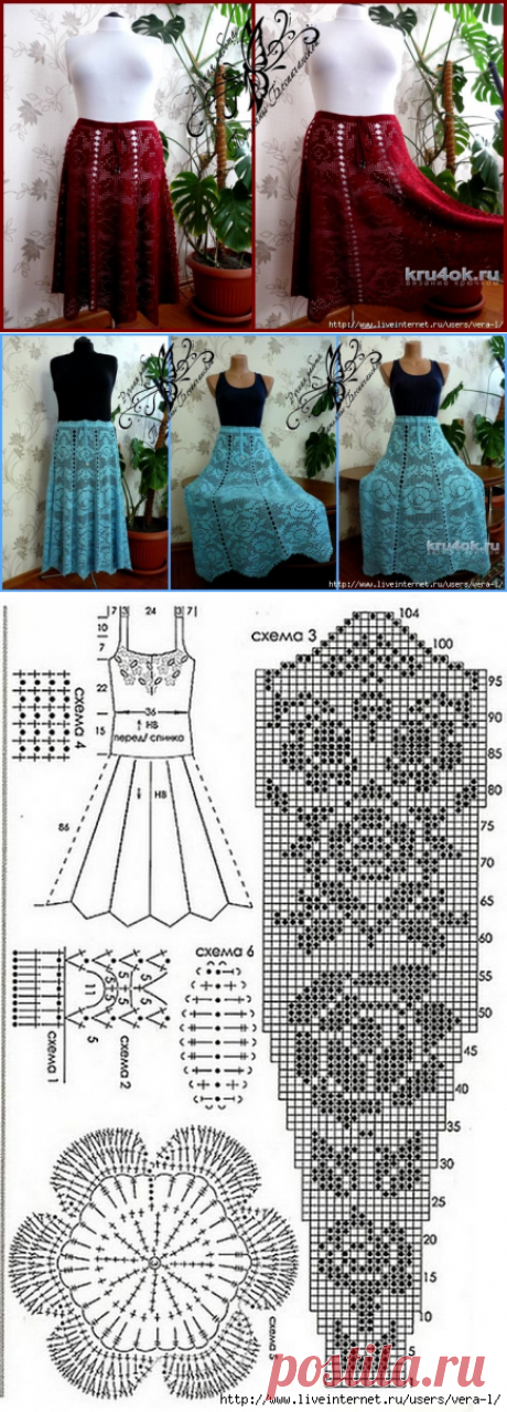 сообщение VERA-L : Юбка крючком. Работа Татьяны Беспичанской (19:33 24-01-2017) [5038720/406990605] - Почта Mail.Ru