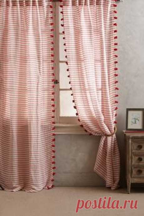 Pom Tassel Curtain - anthropologie.com