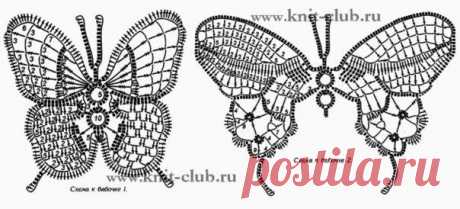 Ажурные бабочки., ВЯЗАНИЕ, Самые популярные новости бесплатно на OnlainNews.ru