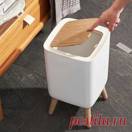 Simple Trash Fashion Foot White Garbage Paper Basket - Temu