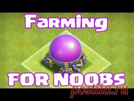 Clash of clans FARMING FOR NOOBS (Godson learns to farm)