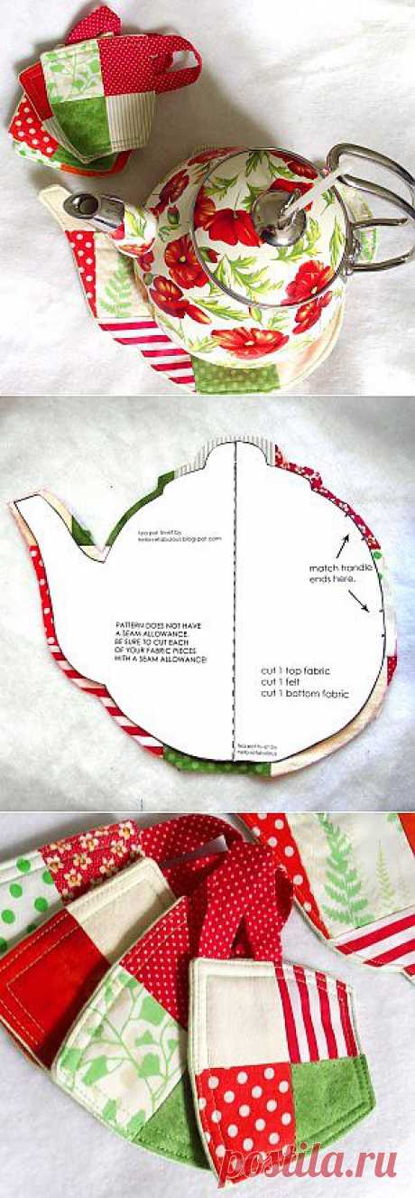 Подставки под чашки и заварочный чайник | Лоскутный Миръ
