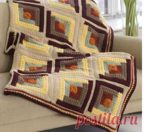 Autumn Log Cabin Throw - CRAFTS LOVED Hello crocheters, I hope you're okay. I came here to bring a tutorial in crochet different from the common, super elegant and sophisticated.