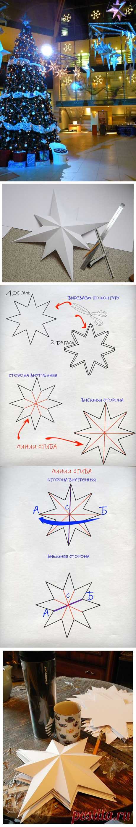 Новогодние звезды своими руками / Новогодний интерьер /