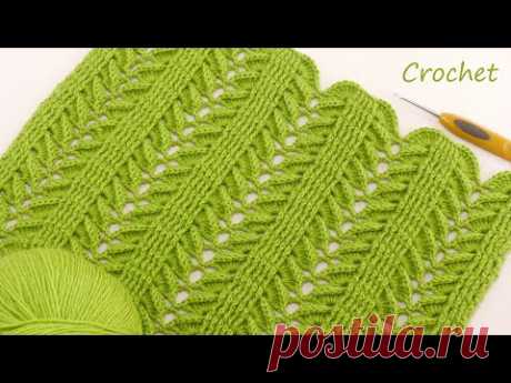 Посмотрите - как просто! УЗОР КРЮЧКОМ вязание для начинающих👍SUPER EASY Beautiful Pattern Crochet