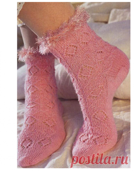 Хорошенькие розовенькие носочки — Мир вязания и рукоделия