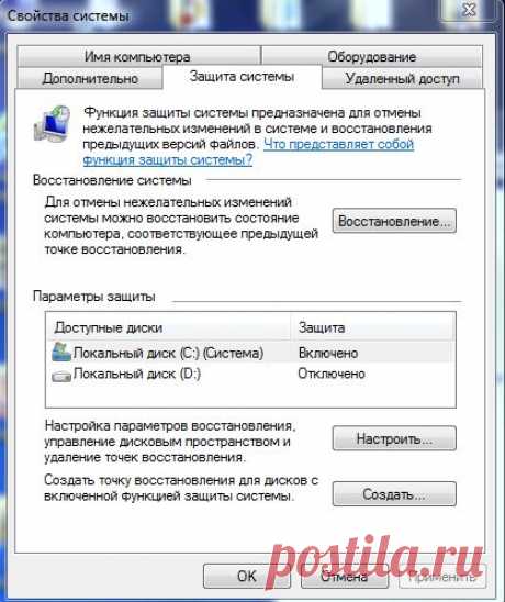 Создание точки восстановления и восстановление системы | Интернет и программы для всех | vellisa.ru