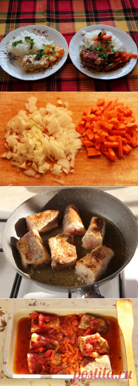 Рыба, запечённая в духовке - как приготовить минтай и хек в соусе с овощами, рецепт с фото пошагово