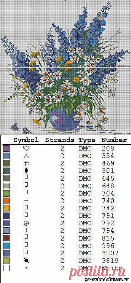 СХЕМА ВЫШИВКИ &quot;БУЙСТВО ЛЕТНИХ КРАСОК&quot; - ПОЛЕВЫЕ ЦВЕТЫ - ЦВЕТЫ - Каталог файлов - ХОББИ