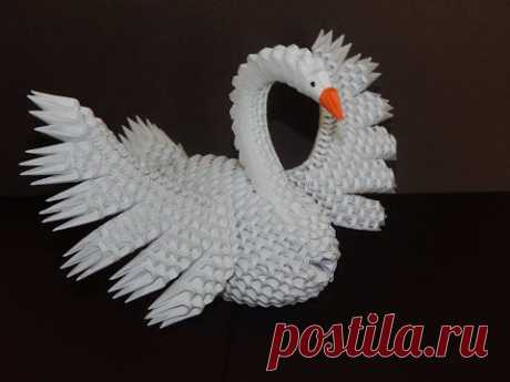 How to make 3d origami Swan 7  part1
