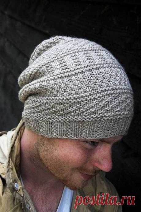 Мужская шапка спицами схемы. Вязание спицами мужская шапка | Домоводство для всей семьи.
