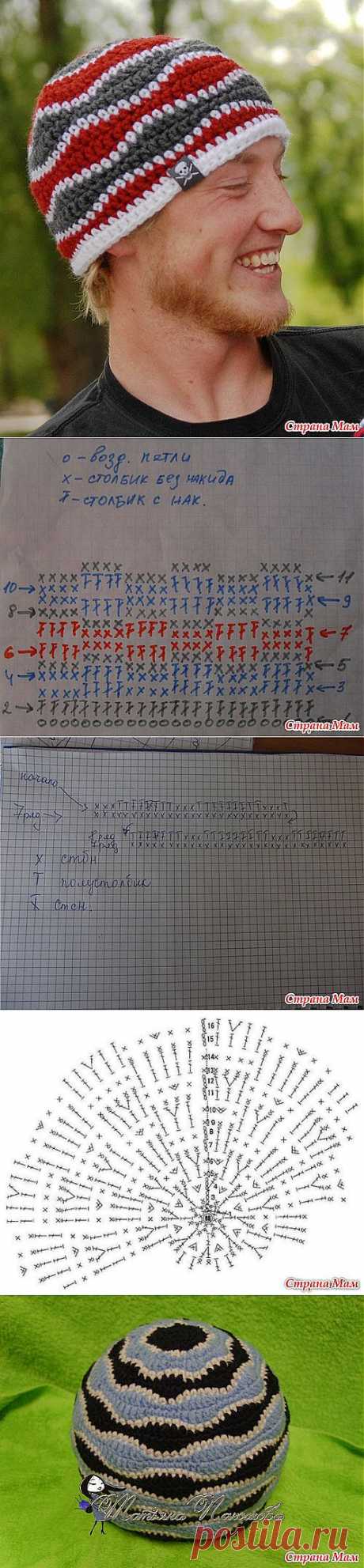 Шапка для больших и маленьких мальчиков))): Дневник группы &quot;Вяжем вместе он-лайн&quot; - Страна Мам