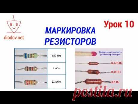 Урок 10. МАРКИРОВКА РЕЗИСТОРОВ ВСЕХ ТИПОВ