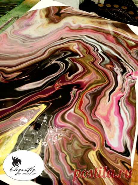 { D I Y } : Fluid Abstract Paintings — Elegantly Untamed | One-Of-A-Kind Swarovski Crystal iPhone Cases